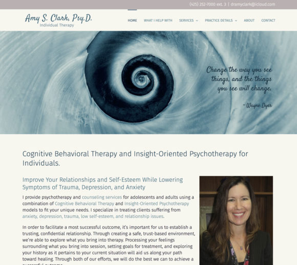 Therapist Website Design | Dr. Amy Clark