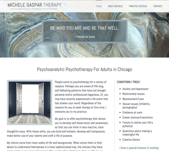 Therapist Website Design | Michele Gaspar Therapy