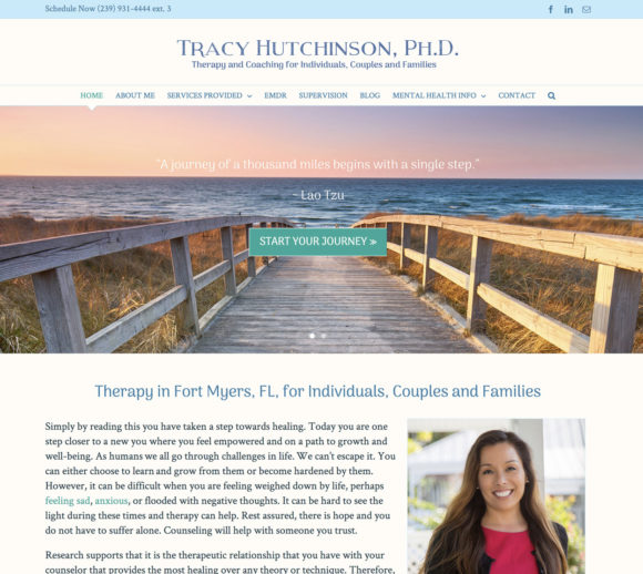 Therapist Website Design | Dr. Tracy Hutchinson