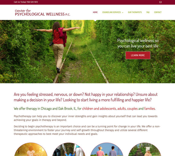 Therapist Website Design | Center for Psychological Wellness