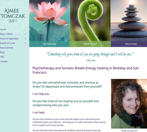 Therapist Website Design | Aimee Wellness