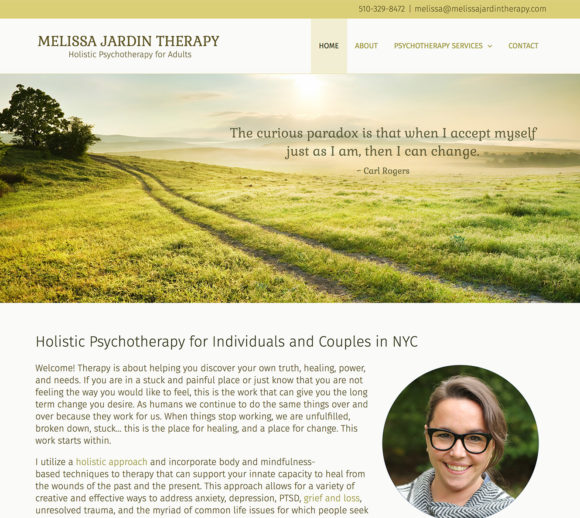 Therapist Website Design | Melissa Jardin, LMFT