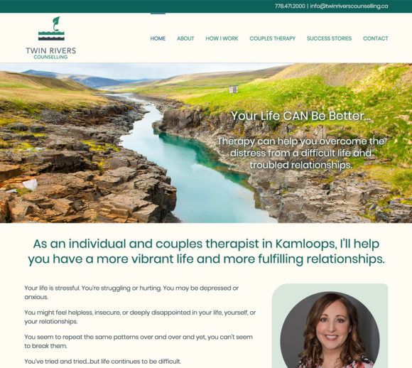 Therapist Website Design | Twin Rivers Counselling