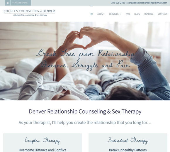 Therapist Website Design | Couples Counseling of Denver