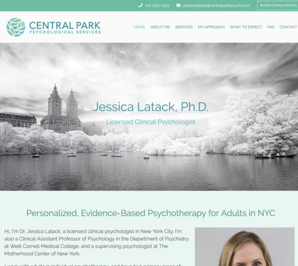 Therapist Website Design | Central Park Psychological Services