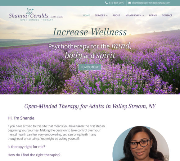Therapist Website Design | Shantia Geralds