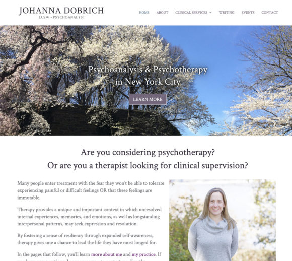 Therapist Website Design | Johanna Dobrich