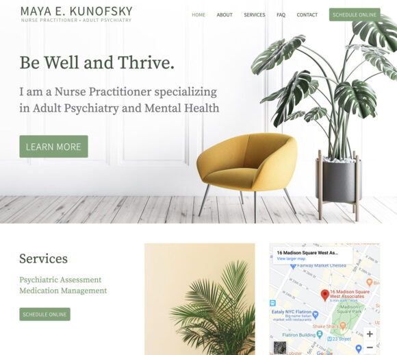 Therapist Website Design | Maya Kunofsky