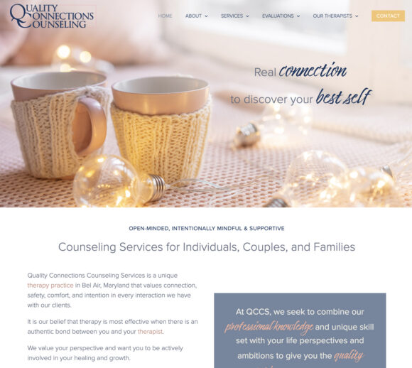 Therapist Website Design | Quality Connections Counseling Services