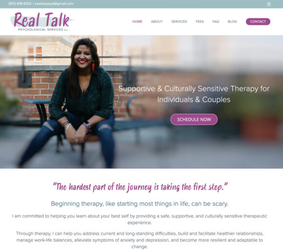 Therapist Website Design | Real Talk Psychological Services
