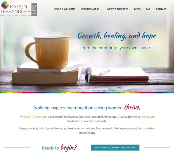 Therapist Website Design - Counseling for Her