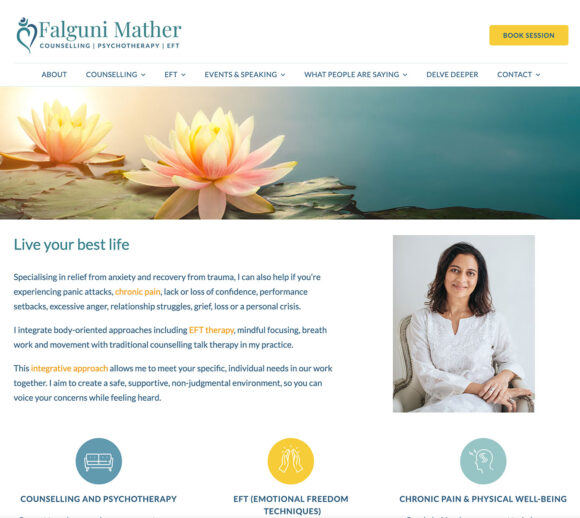 Therapist Website Design - Falguni Mather