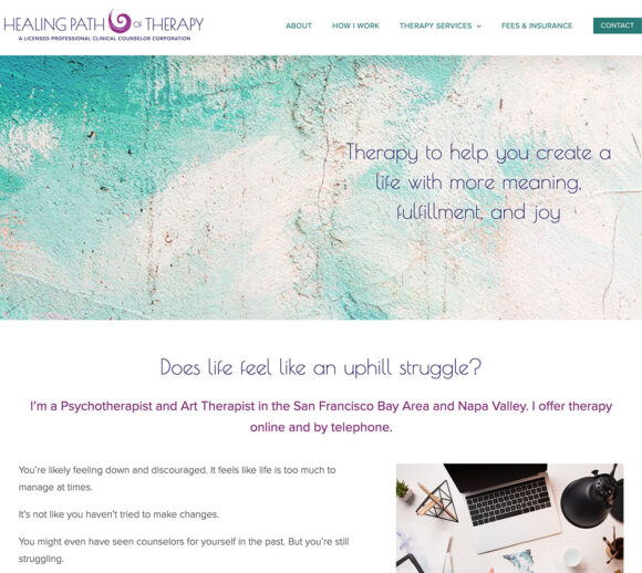 Therapist Website Design | Healing Path of Therapy