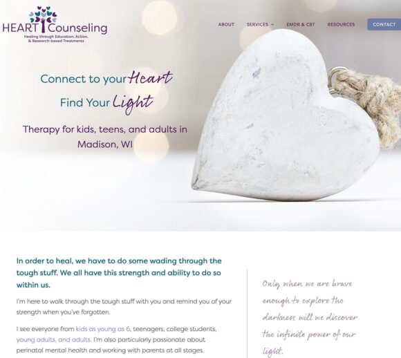 Therapist Website Design - HEART Counseling