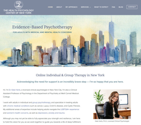 Therapist Website Design - Health Psychology Center of NY