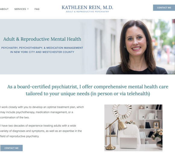 Therapist Website Design - Kathleen Rein MD