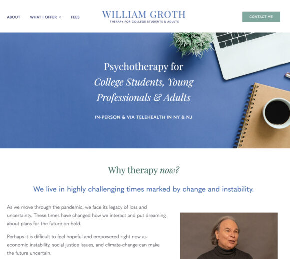 Therapist Website Design - William Groth