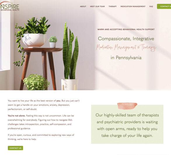 Therapist Website Design - Inspire Behavioral Health