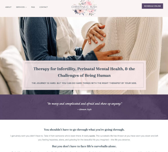 Therapist Website Design - Christina Rush, PhD
