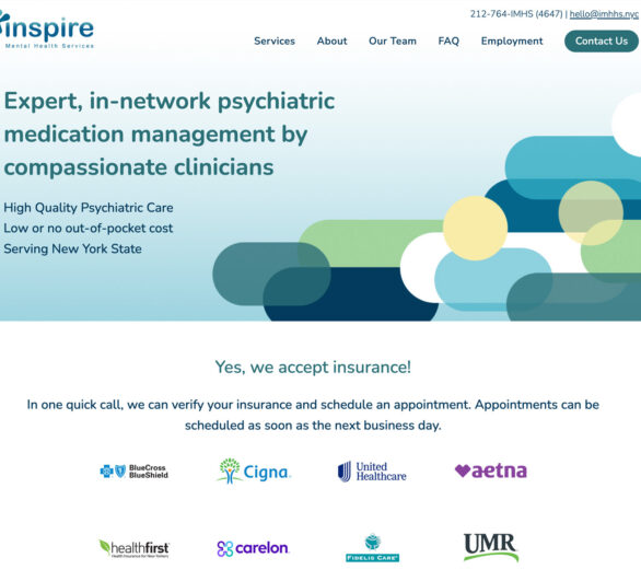 Therapist Website Design - Inspire Mental Health