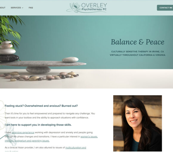 Therapist Website Design - Overley Psychotherapy