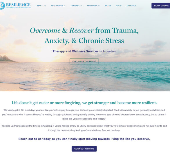 Therapist Website Design - Resilience Counseling & Wellness