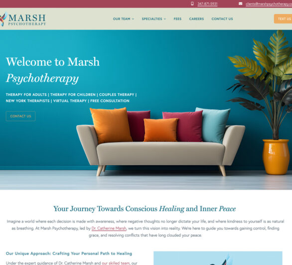 Therapist Website Design - Marsh Psychotherapy