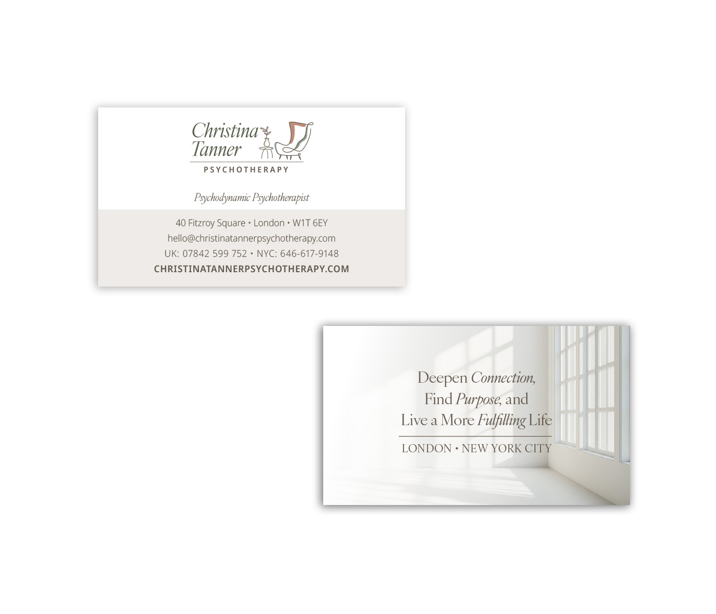 Christina Tanner Business Card Design