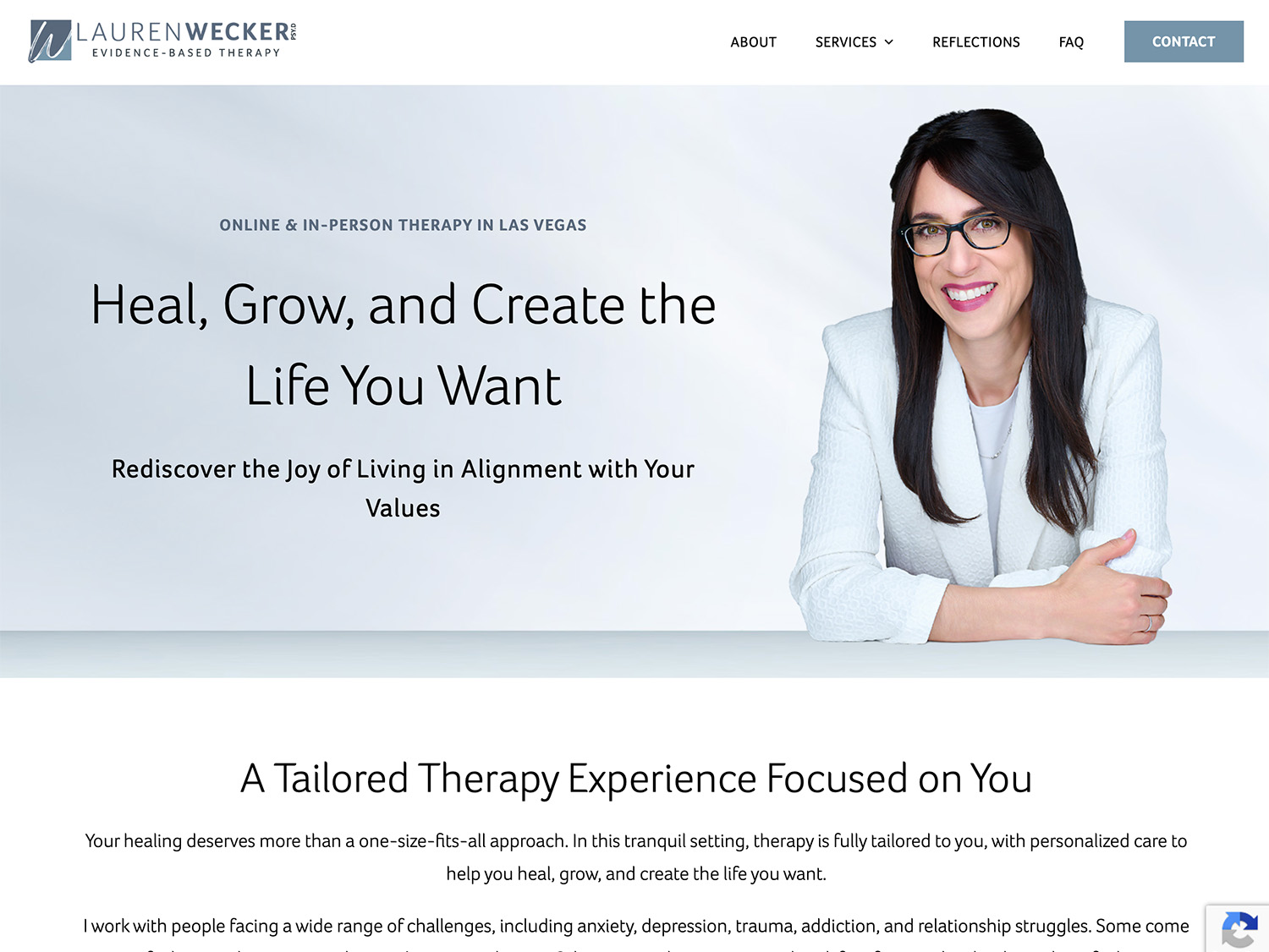 Dr. Lauren Wecker Website Design