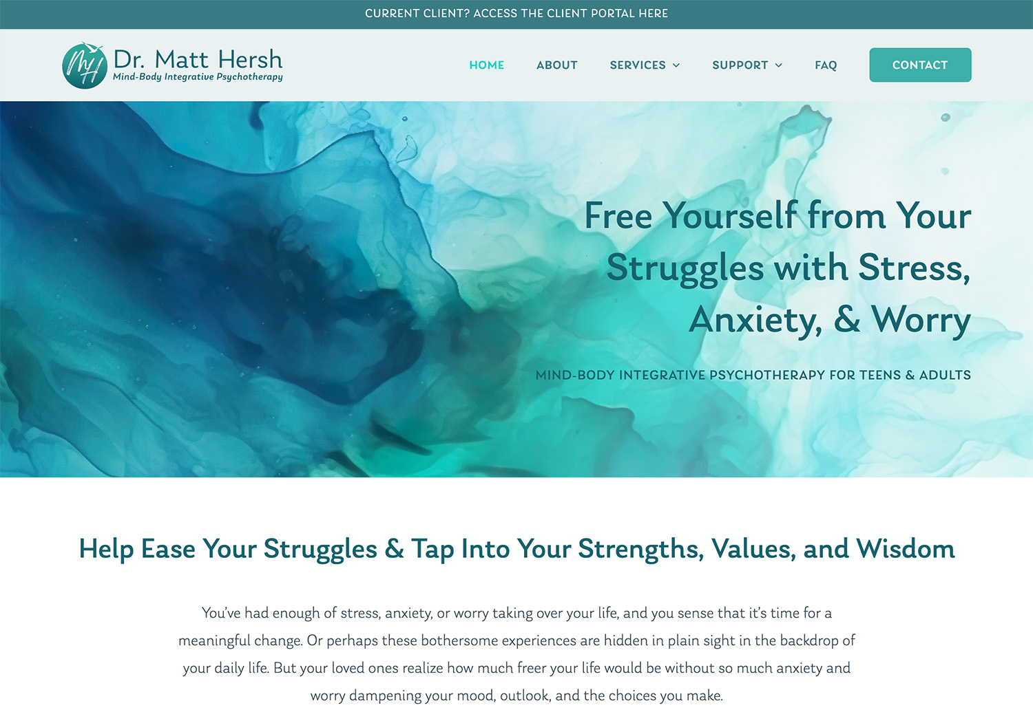 Dr. Matt Hersh website design