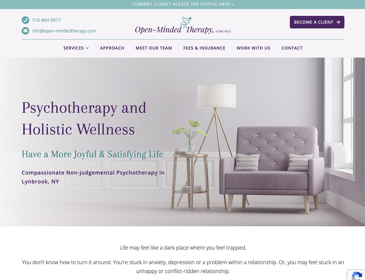 Open-Minded Therapy Group Practice Website Design