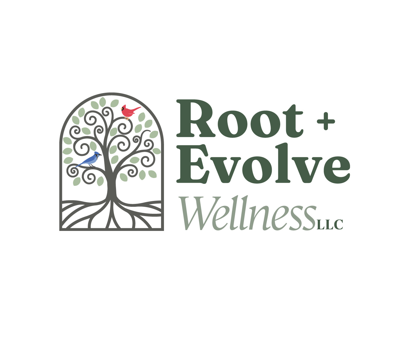 Logo design for Root + Evolve Wellness