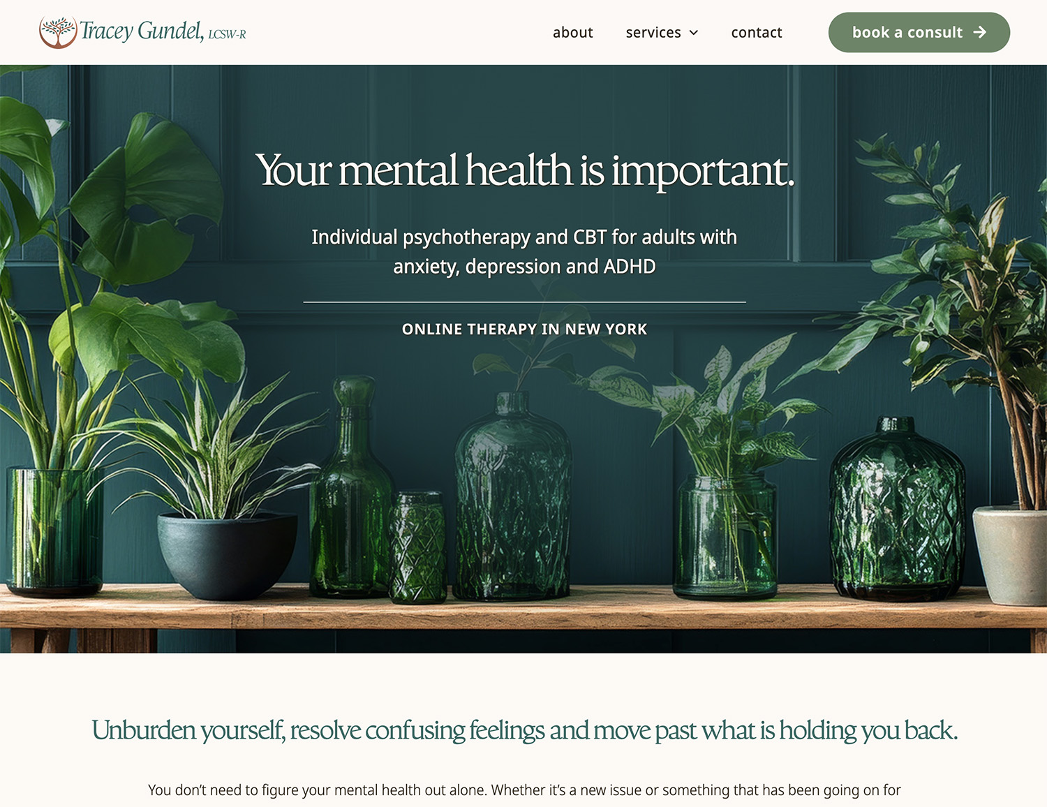 Tracey Gundel, LCSW website design